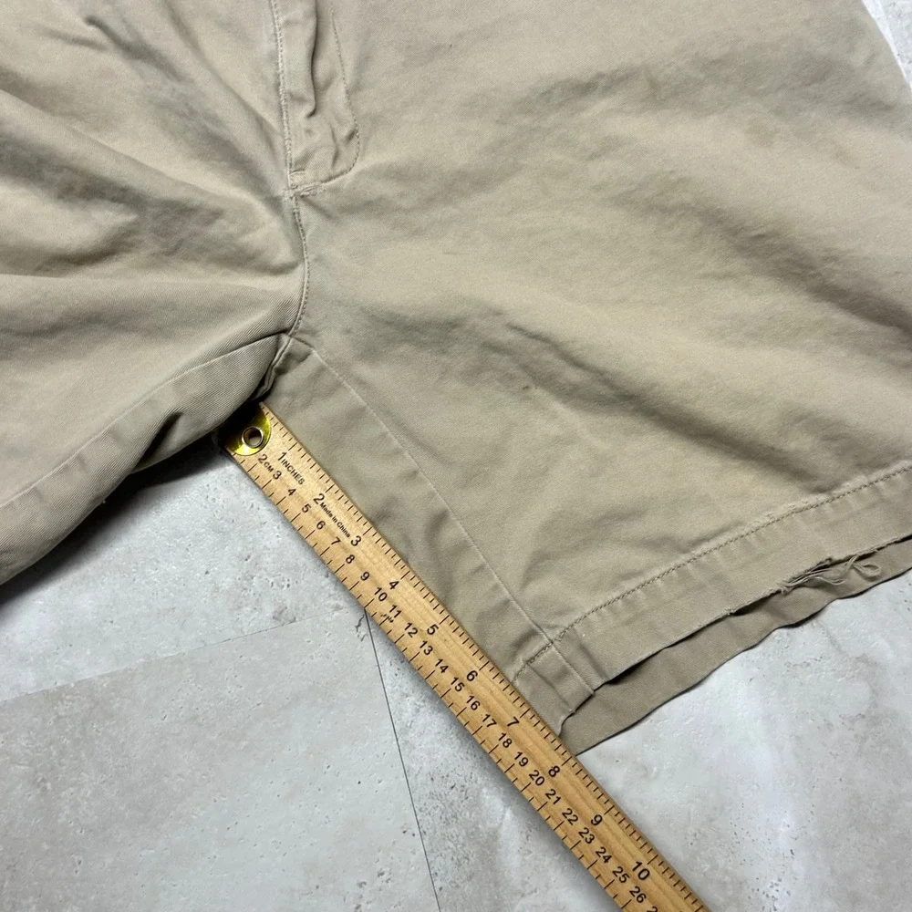 Polo Ralph Lauren Tyler Short Khaki Tan Mens 32 Pleated Cotton Chino Casual